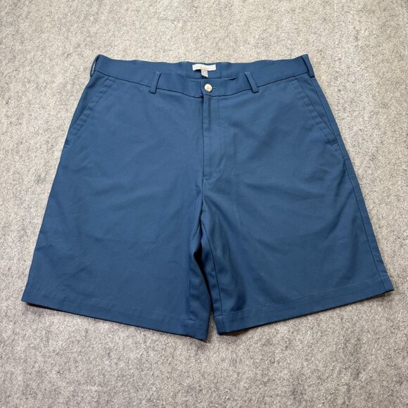 Peter Millar Salem Performance Golf Shorts Men 36 Dark Blue 9" Classic Fit - Picture 1 of 16